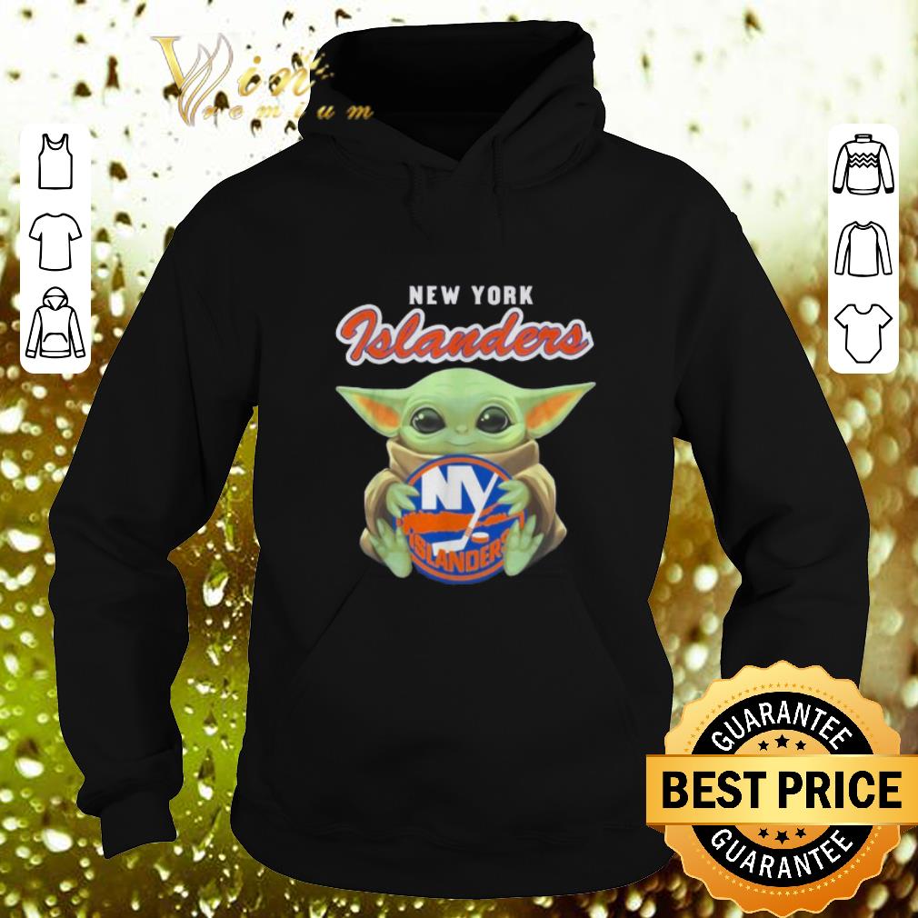 Hot Star Wars Baby Yoda hug New York Islanders shirt 4 - Hot Star Wars Baby Yoda hug New York Islanders shirt