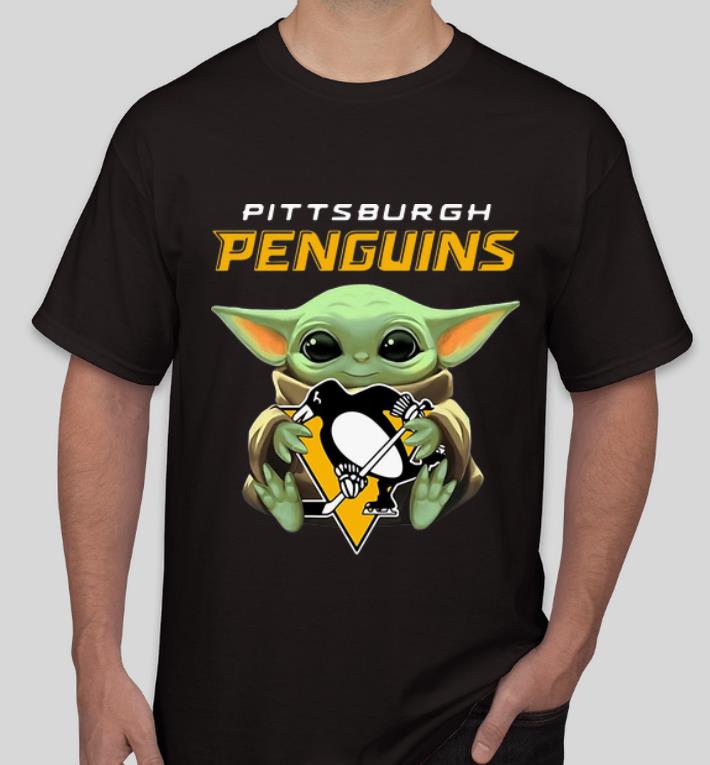 Nice Baby Yoda Hug Pittsburgh Penguins NHL shirt 4 - Nice Baby Yoda Hug Pittsburgh Penguins NHL shirt