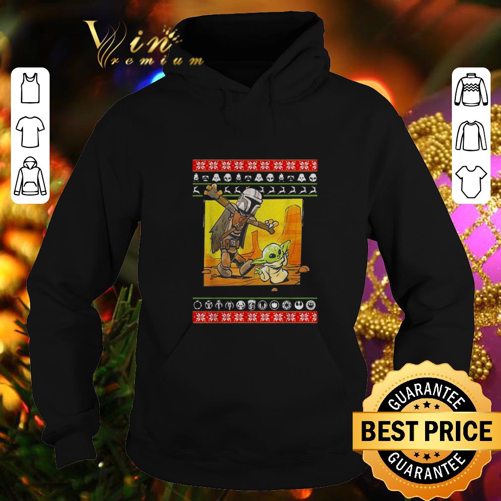 Original Star Wars Jango Fett and Baby Yoda ugly Christmas sweater 4 - Original Star Wars Jango Fett and Baby Yoda ugly Christmas sweater