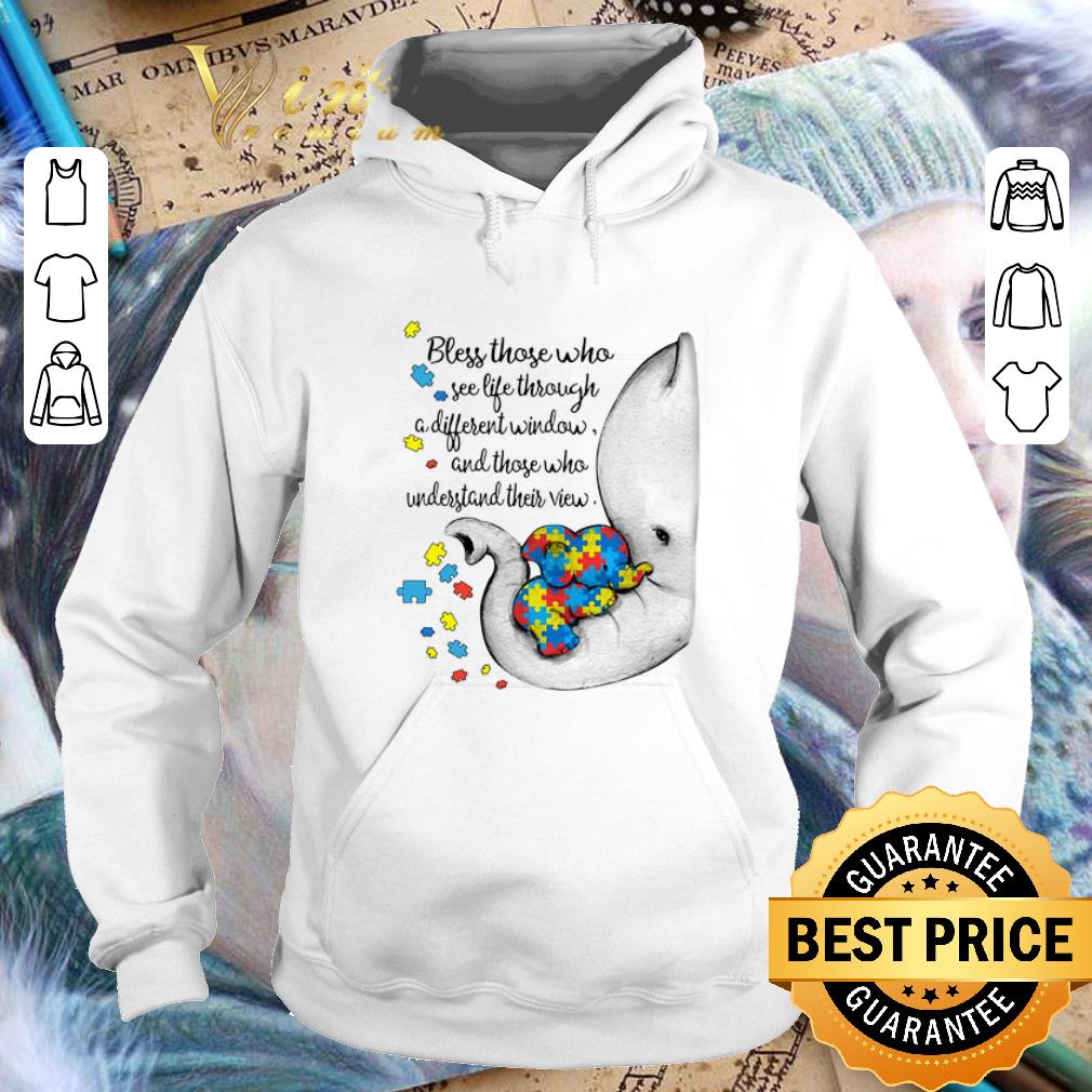 Top Autism Puzzle elephants bless those who see life through window shirt Top Autism Puzzle elephants bless those who see life through window shirt 4 - Top Autism Puzzle elephants bless those who see life through window shirt