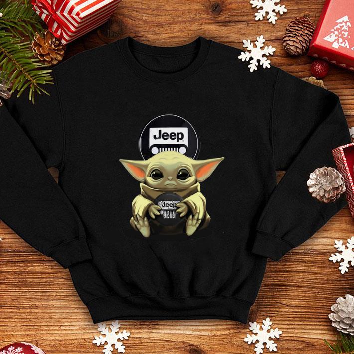Baby Yoda hug Logo Jeep Circular shirt 4 - Baby Yoda hug Logo Jeep Circular shirt
