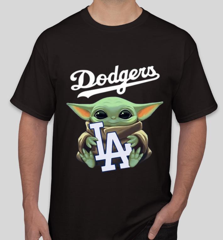 Original Star Wars Baby Yoda Hug Los Angeles Dodgers shirt 4 - Original Star Wars Baby Yoda Hug Los Angeles Dodgers shirt
