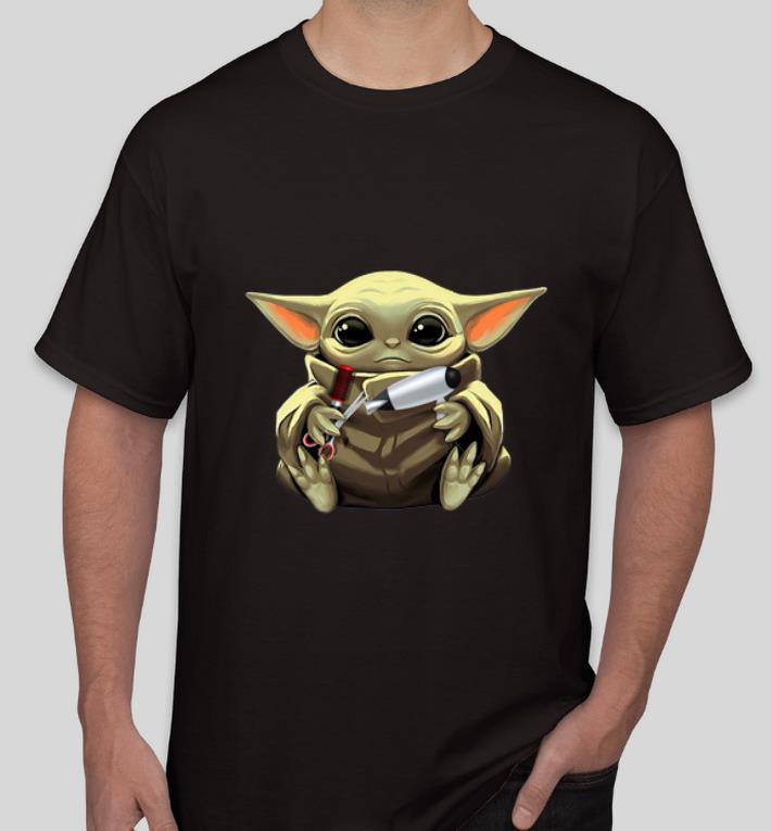 Pretty Star Wars Baby Yoda Hug Hair Stylist Best shirt 4 - Pretty Star Wars Baby Yoda Hug Hair Stylist Best shirt