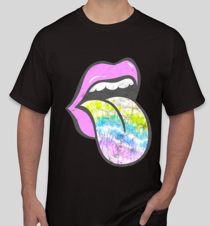 Awesome Lavender Rose Lips Tie Dye Tongue Out shirt 4 - Awesome Lavender Rose Lips Tie Dye Tongue Out shirt
