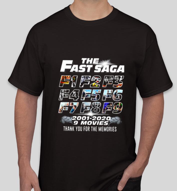 Hot The Fast Saga F1 F2 F3 F4 F5 F6 F7 F8 F9 2001 2020 9 Movie Thank You For The Memories shirt 4 - Hot The Fast Saga F1 F2 F3 F4 F5 F6 F7 F8 F9 2001 2020 9 Movie Thank You For The Memories shirt