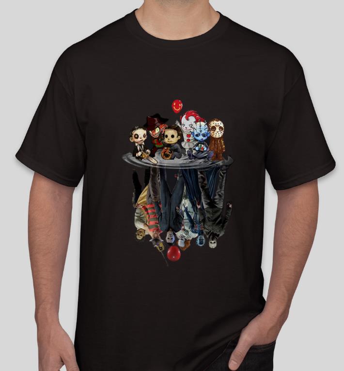 Top Chibi Horror Characters Horror Movie Characters Reflection shirt 4 - Top Chibi Horror Characters Horror Movie Characters Reflection shirt