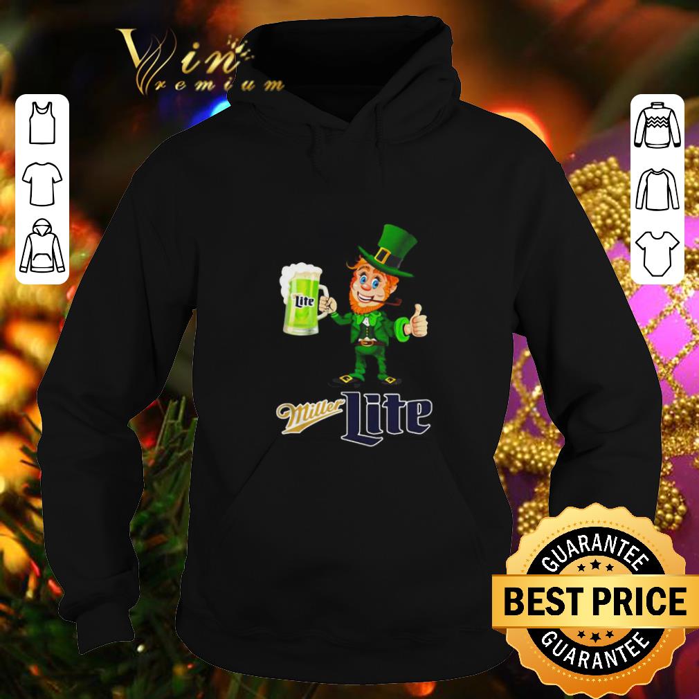 Top Leprechaun drinking Miller Lite beer shirt Top Leprechaun drinking Miller Lite beer shirt 4 1 - Top Leprechaun drinking Miller Lite beer shirt