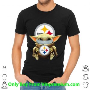 Original Star Wars Baby Yoda Face Mask Hug Pittsburgh Steelers shirt