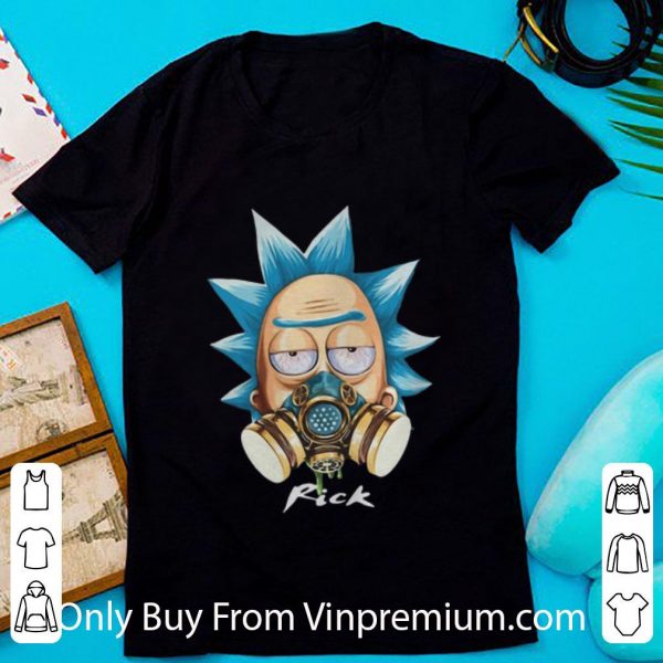 Official Rick Sanchez Gas Mask Quarantine shirt