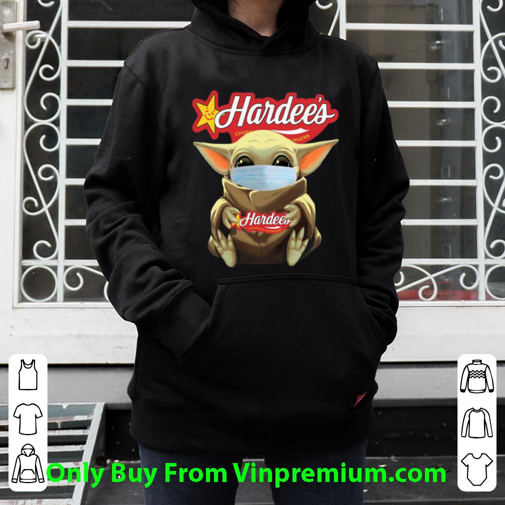 5dd6170c nice star wars baby yoda face mask hug hardee s shirt 4 - Nice Star Wars Baby Yoda Face Mask Hug Hardee’s shirt