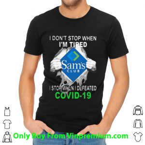 Sam's Club Blood Inside I Stop When I Defeated Covid-19 Shirt 1