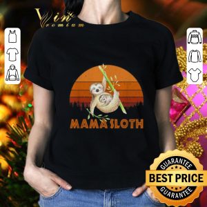 Premium Mama sloth sunset mother day shirt