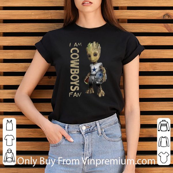 Top Baby Groot I Am Cowboys Fan shirt