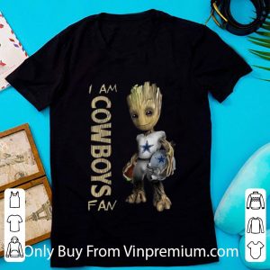 Top Baby Groot I Am Cowboys Fan shirt