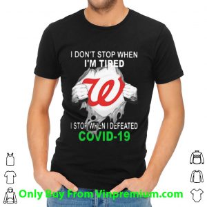 Washington Nationals Blood Inside I Stop When I Defeated Covid-19 Shirt