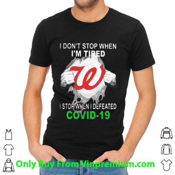 Washington Nationals Blood Inside I Stop When I Defeated Covid-19 Shirt