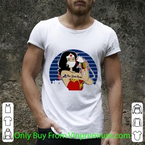 Nice Vintage Wonder Woman Tattoos New York Nurse Covid-19 shirt