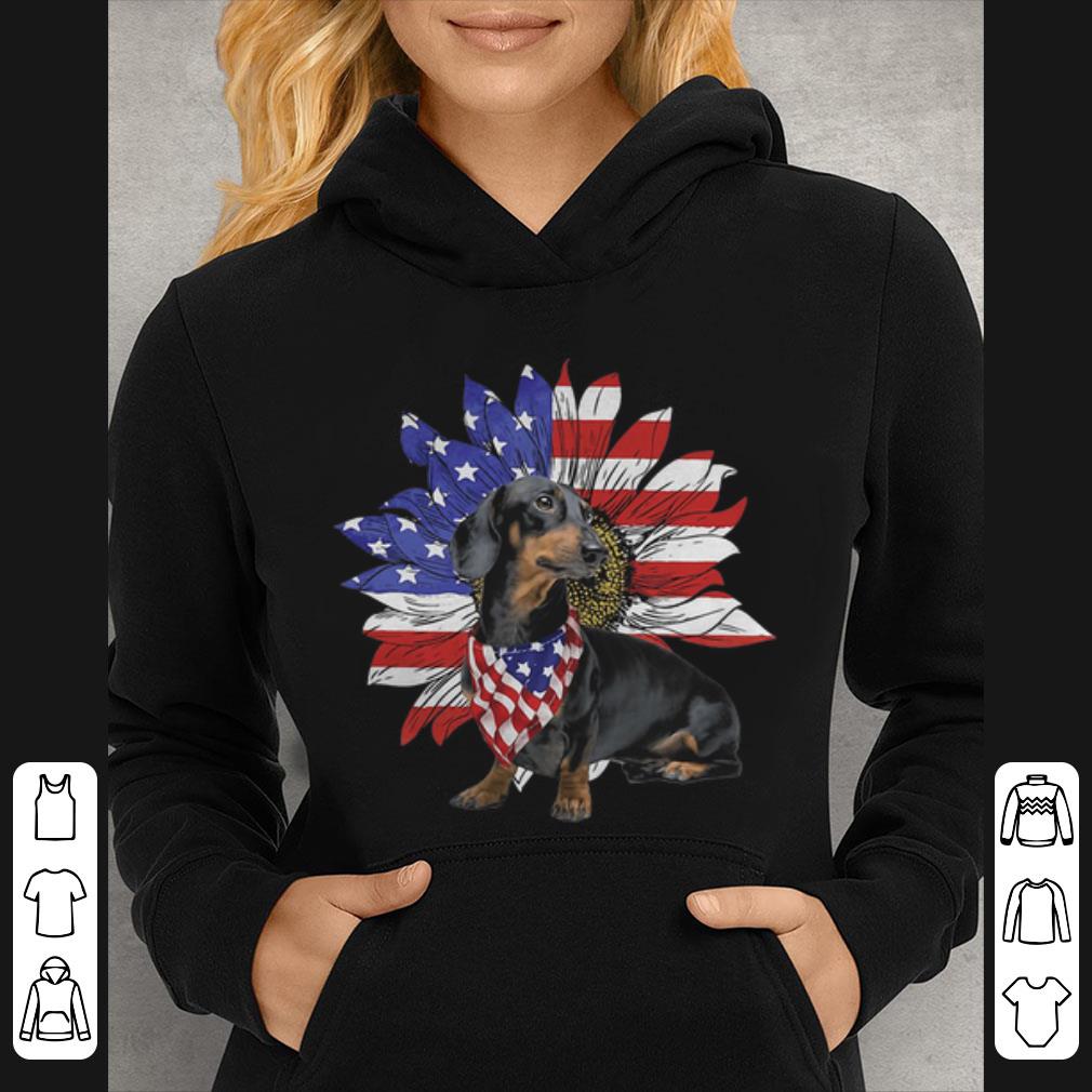 Official Daschund Sunflower America Flag Dog Lovers shirt 4 - Official Daschund Sunflower America Flag Dog Lovers shirt