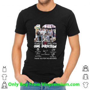 Premium 10 Years Of 1d One Direction Thank You For The Memories Signatures shirt 1