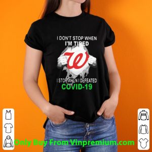 Washington Nationals Blood Inside I Stop When I Defeated Covid-19 Shirt 2