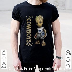 Top Baby Groot I Am Cowboys Fan shirt