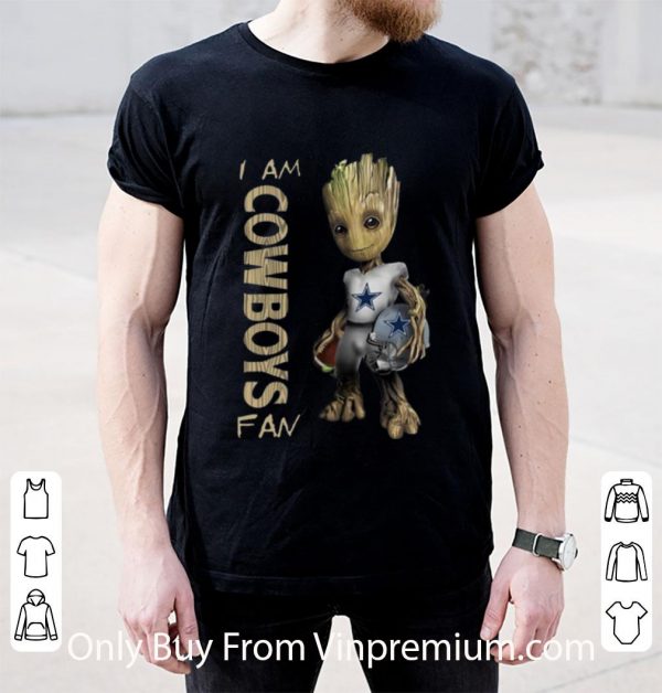 Top Baby Groot I Am Cowboys Fan shirt
