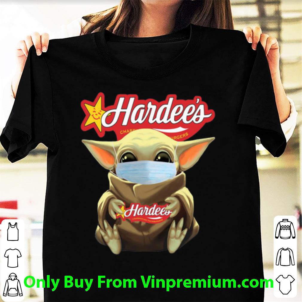 Nice Star Wars Baby Yoda Face Mask Hug Hardee’s shirt