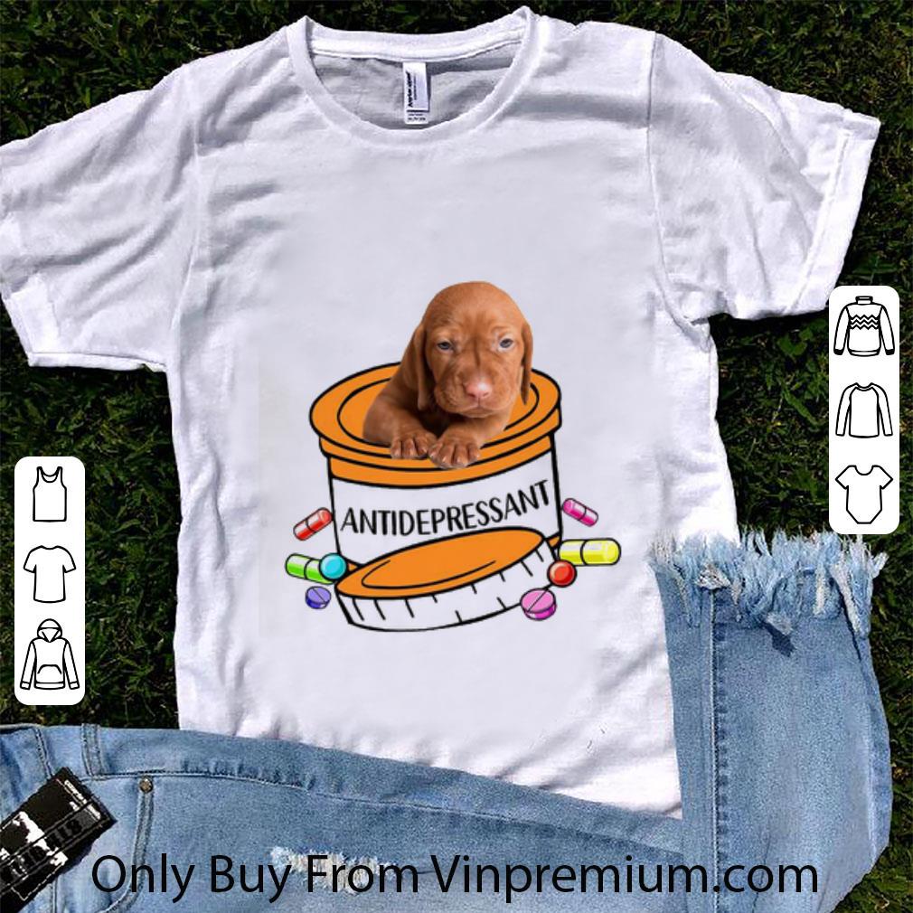 Official Vizsla Antidepressant Dog Lovers shirt