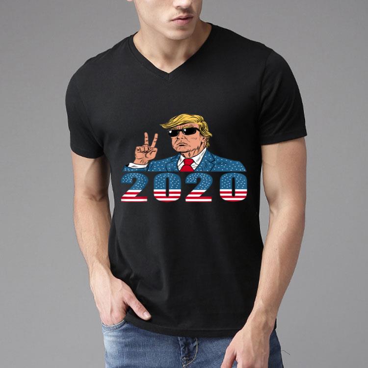 Donald Trump 2020 Peace Sign USA Maga Gift Shirt