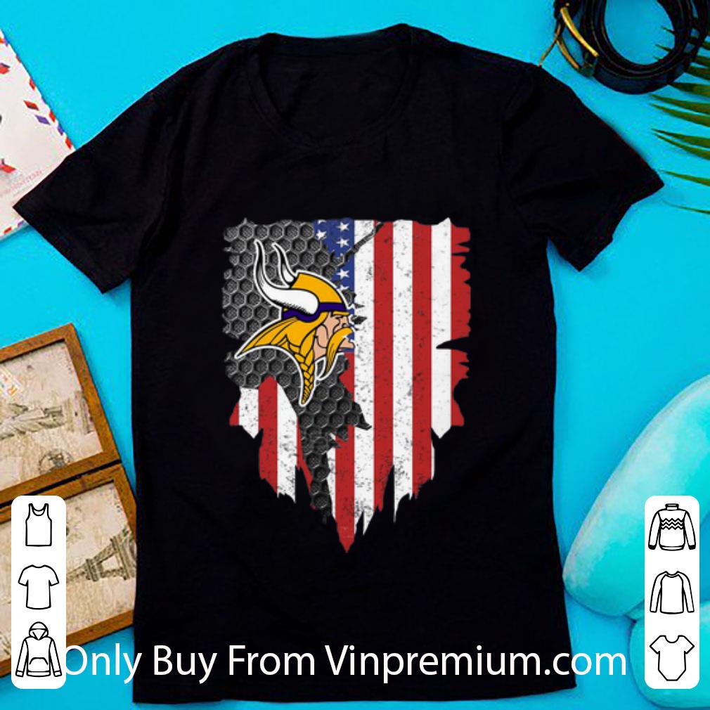 Pretty Minnesota Vikings American Flag shirt