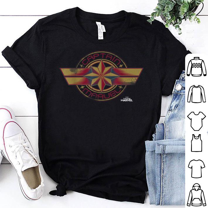 Captain Marvel Color Fade Circle Logo Badge Graphic Shirt