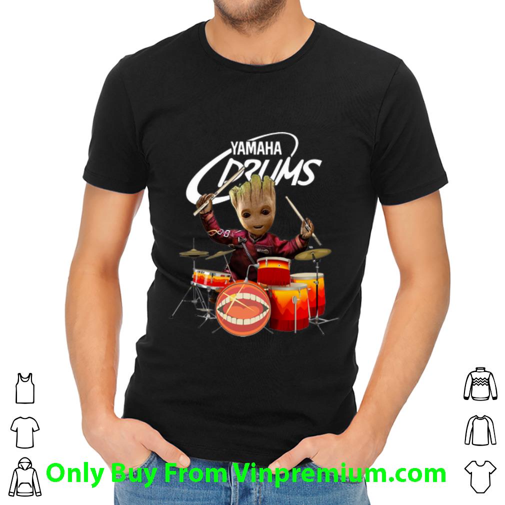 Nice Yamaha Drums Baby Groot Show Animal Playing Drum shirt