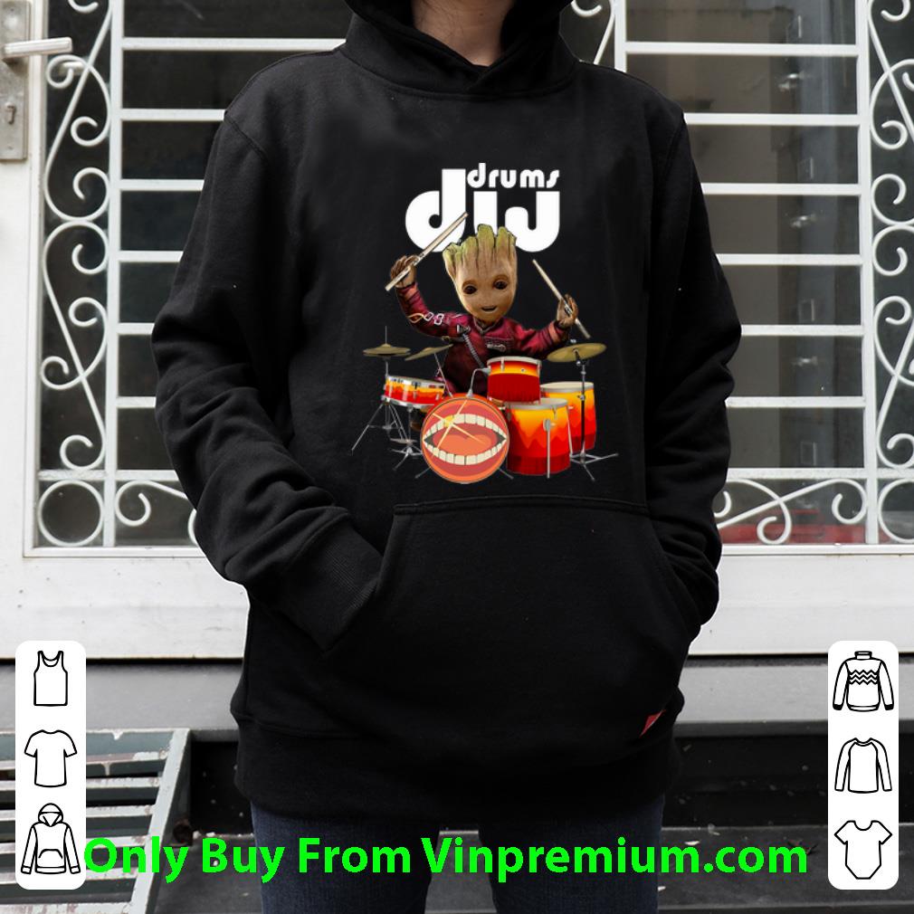 2e678ee4 original drums dij baby groot show animal playing drum shirt 4 - Original Drums DIJ Baby Groot Show Animal Playing Drum shirt