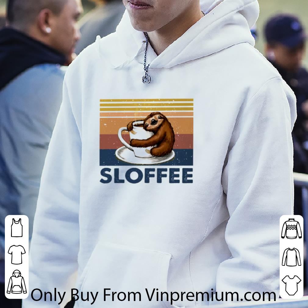 3249d934 official vintage sloffee sloth hug coffee shirt 4 - Official Vintage Sloffee Sloth Hug Coffee shirt