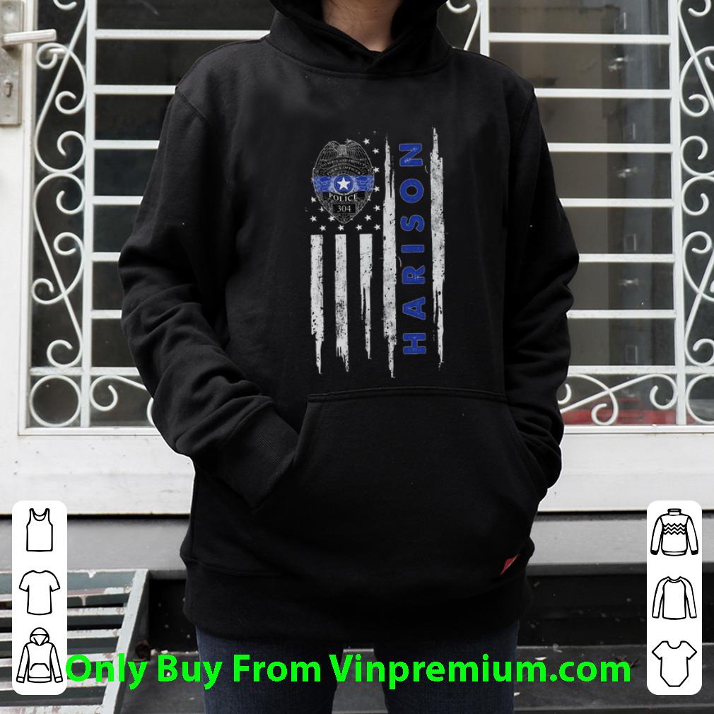 49f343de premium police officer 304 harrison american flag shirt 4 - Premium Police Officer 304 Harrison American Flag shirt