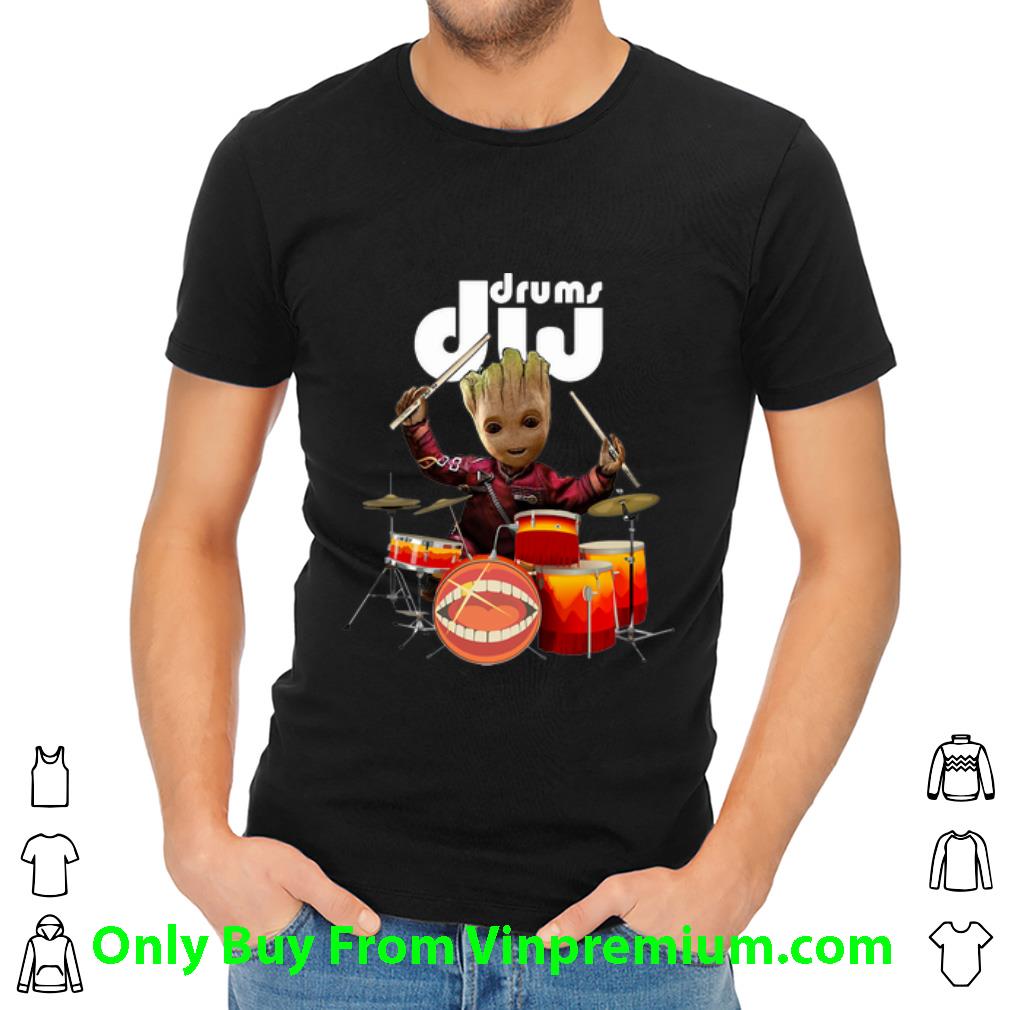 Original Drums DIJ Baby Groot Show Animal Playing Drum shirt