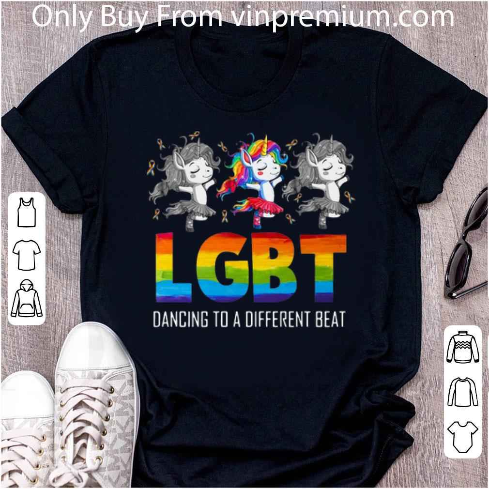 Official LGBT Unicorn Dancing To A Different Beat shirt