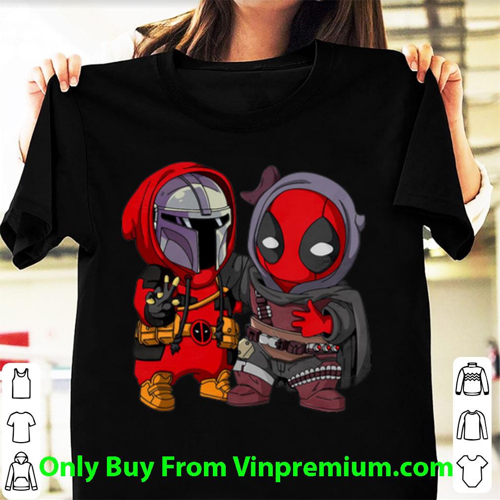 Awesome Baby Boba Fett And Baby Deadpool Cosplay shirt