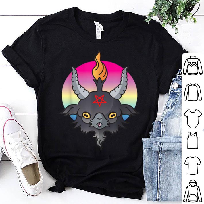 Cute Rainbow Baphomet Sacred Geometry Pentagram LGBT Pride Shirt