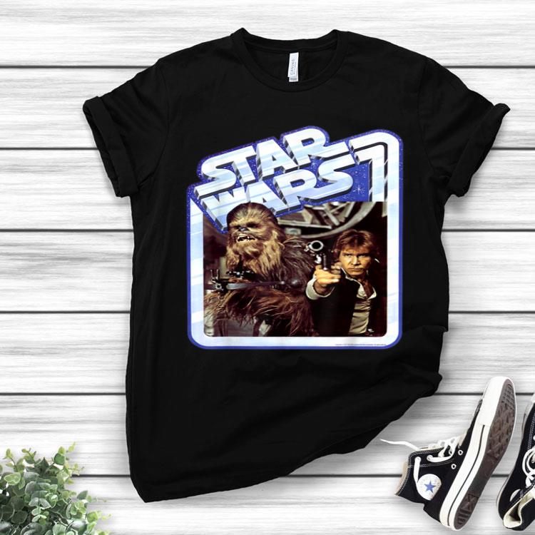 Star Wars Chewbacca And Han Solo Vintage Logo Poster Shirt