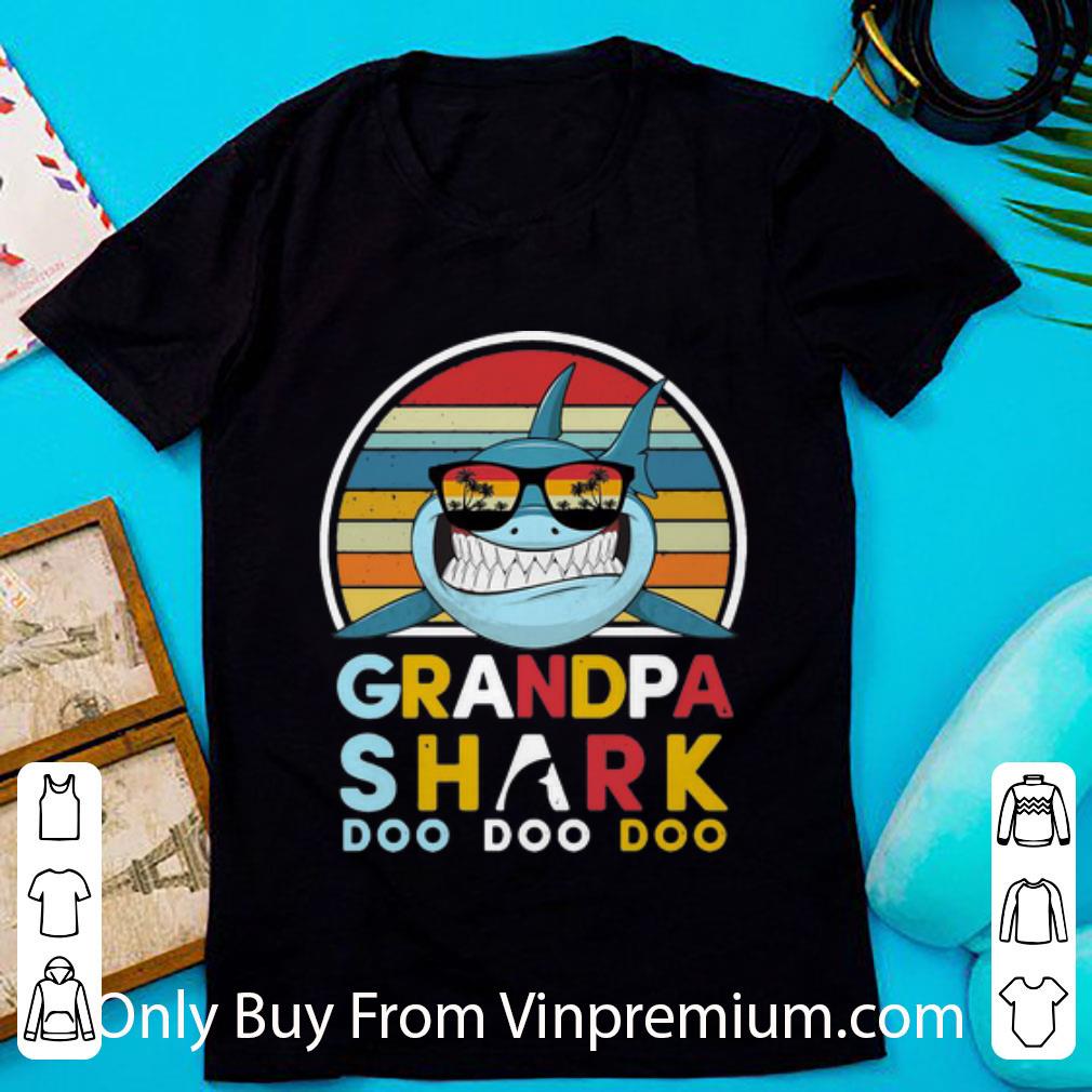 Top Vintage Grandpa Shark Doo Doo Doo Father's Day shirt