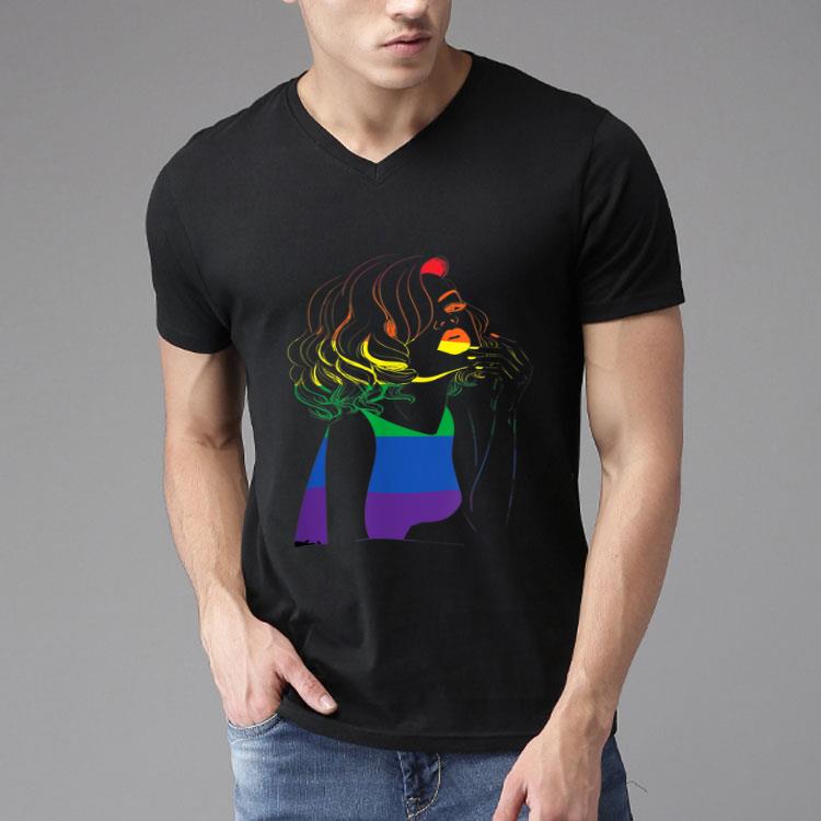 Confident Queer Lesbian Gay Homo LGBT Coming Out Rainbow Shirt