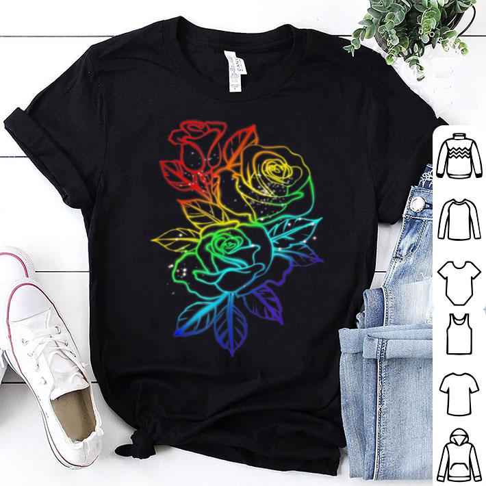 The world is Colorful Pride LGBT Roses Gay Lesbians Shirt