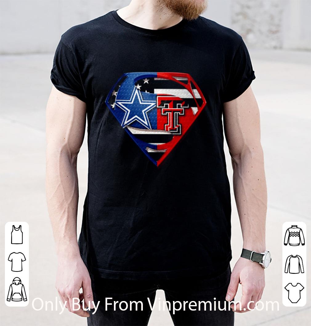 Great Dallas Cowboys And Texas Tech Red Raiders Inside Superman shirt