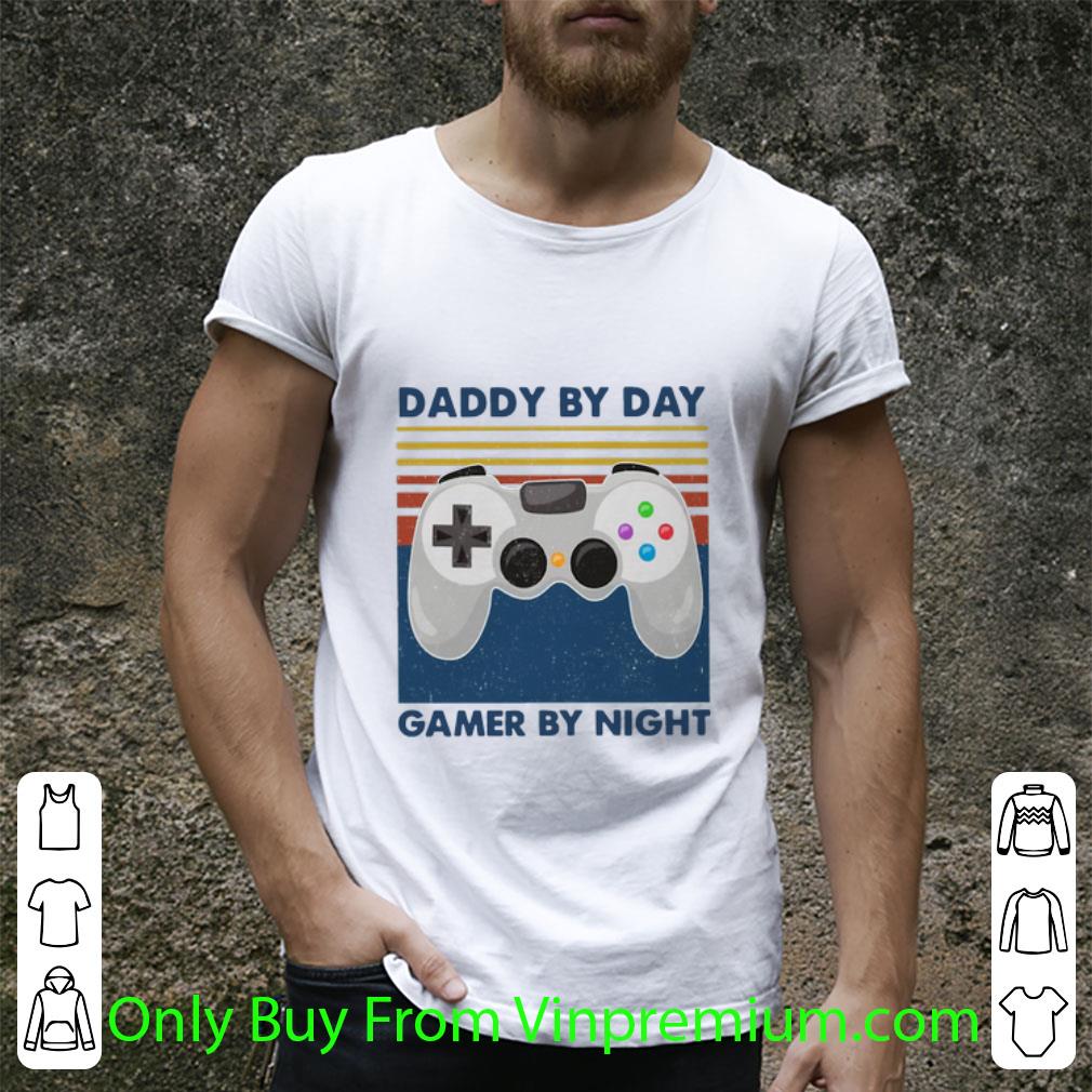 Top Vintage Daddy By Day Gamer By Night Father's Day shirt