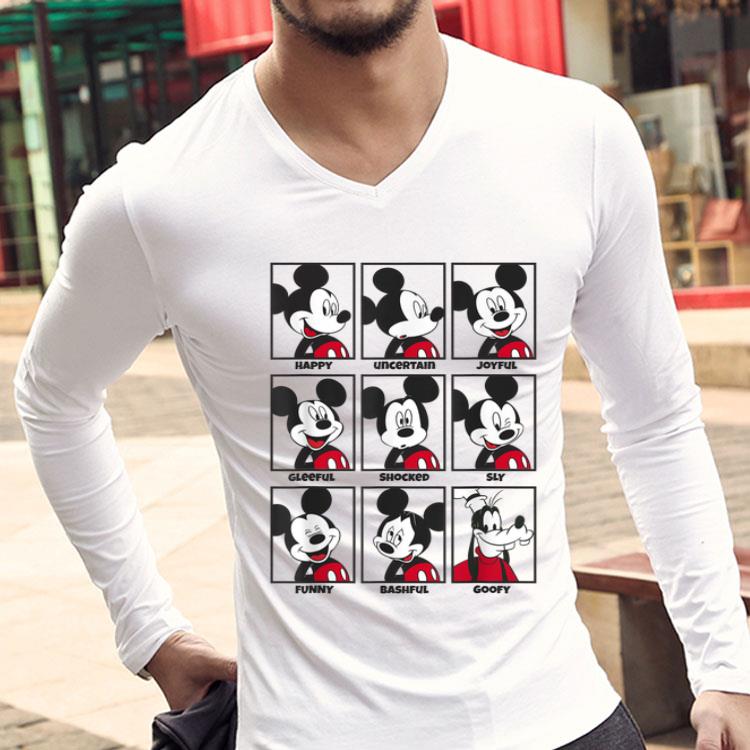 Mickey Mouse Emotions Goofy Smile Graphic Shirt