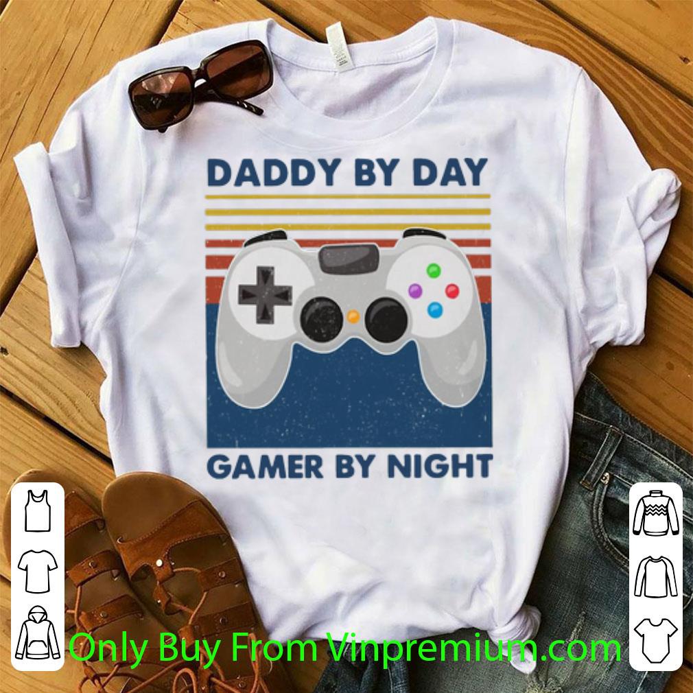 Top Vintage Daddy By Day Gamer By Night Father's Day shirt