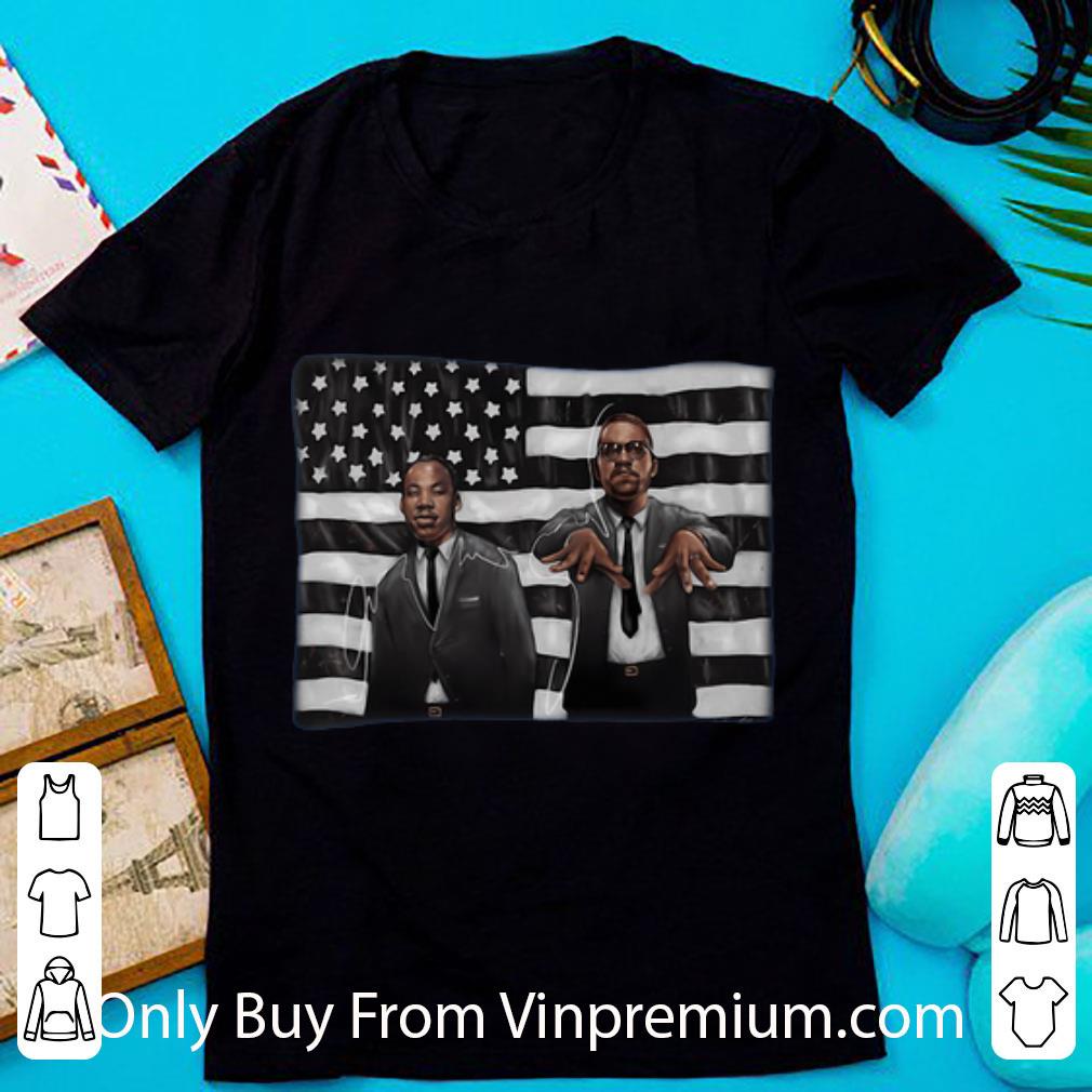 Great Activonia Merch Martin Luther King Jr And Malcolm American Flag shirt