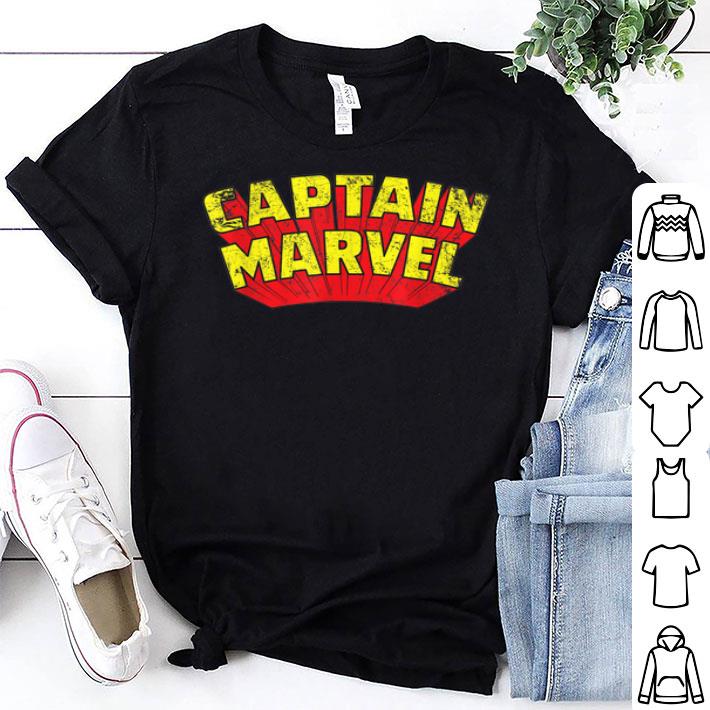 Captain Marvel Retro Comic Title Shirt