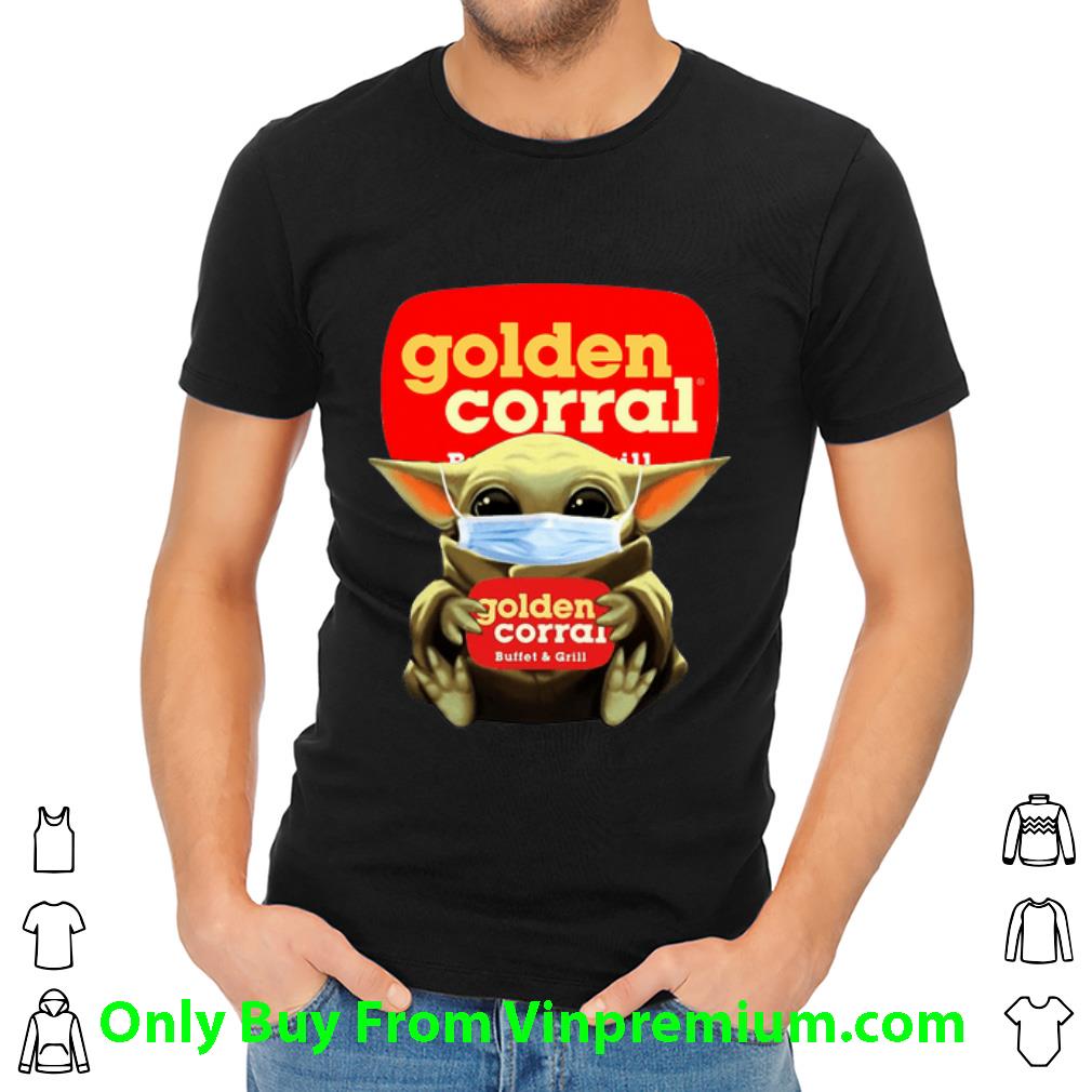 Premium Star Wars Baby Yoda Mask Golden Corral Covid-19 shirt Premium Star Wars Baby Yoda Mask Golden Corral Covid-19 shirt